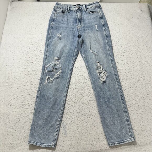 Hollister Denim - Hollister California Ultra High Rise Mom Jean Women's 25 Blue Distressed Jeans